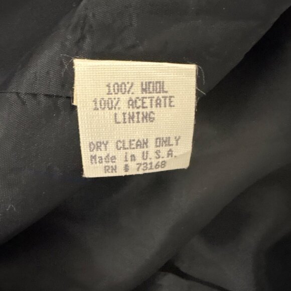 Vintage Spenser Jeremy Black Wool Long Sleeve Midi Dress Size 10 Made In USA LBD - Picture 14 of 14